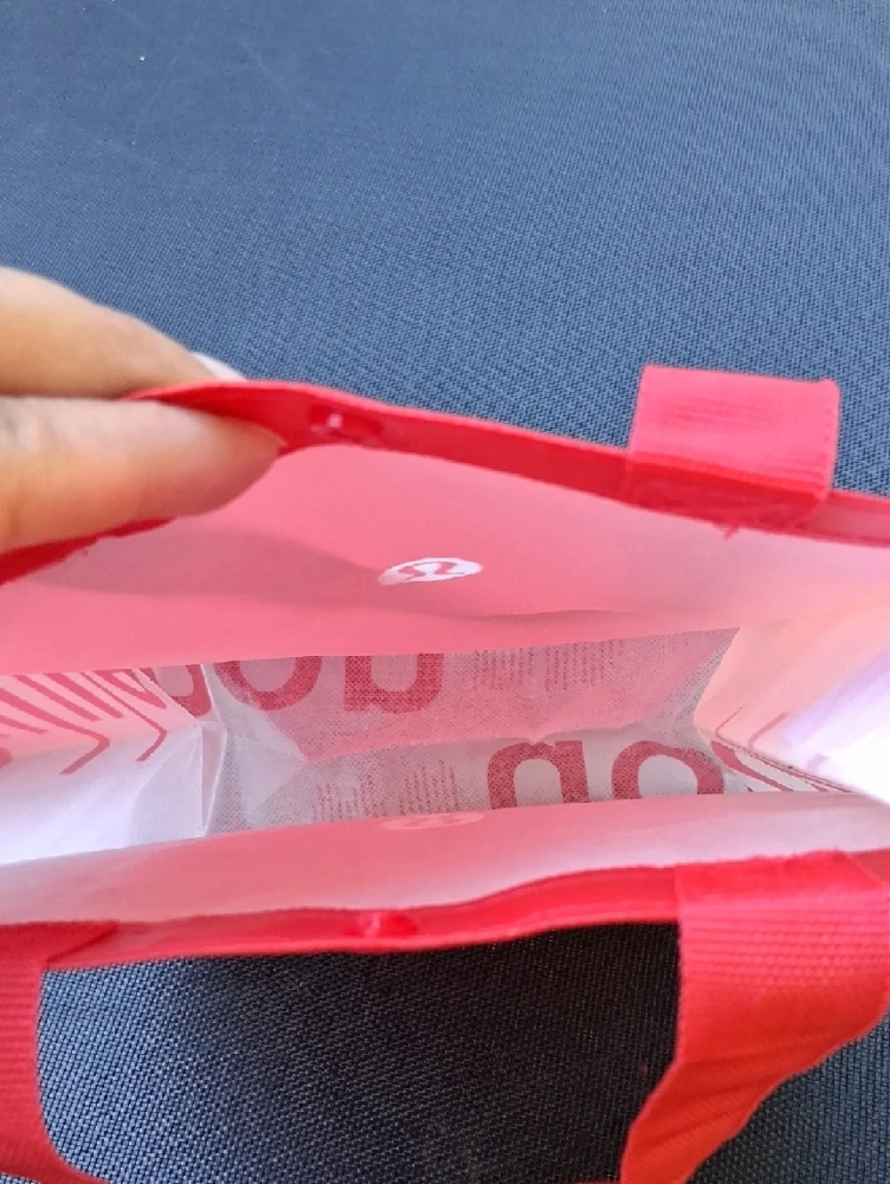 lululemon athletica Bright Pink Compact Tote Reusable Bag